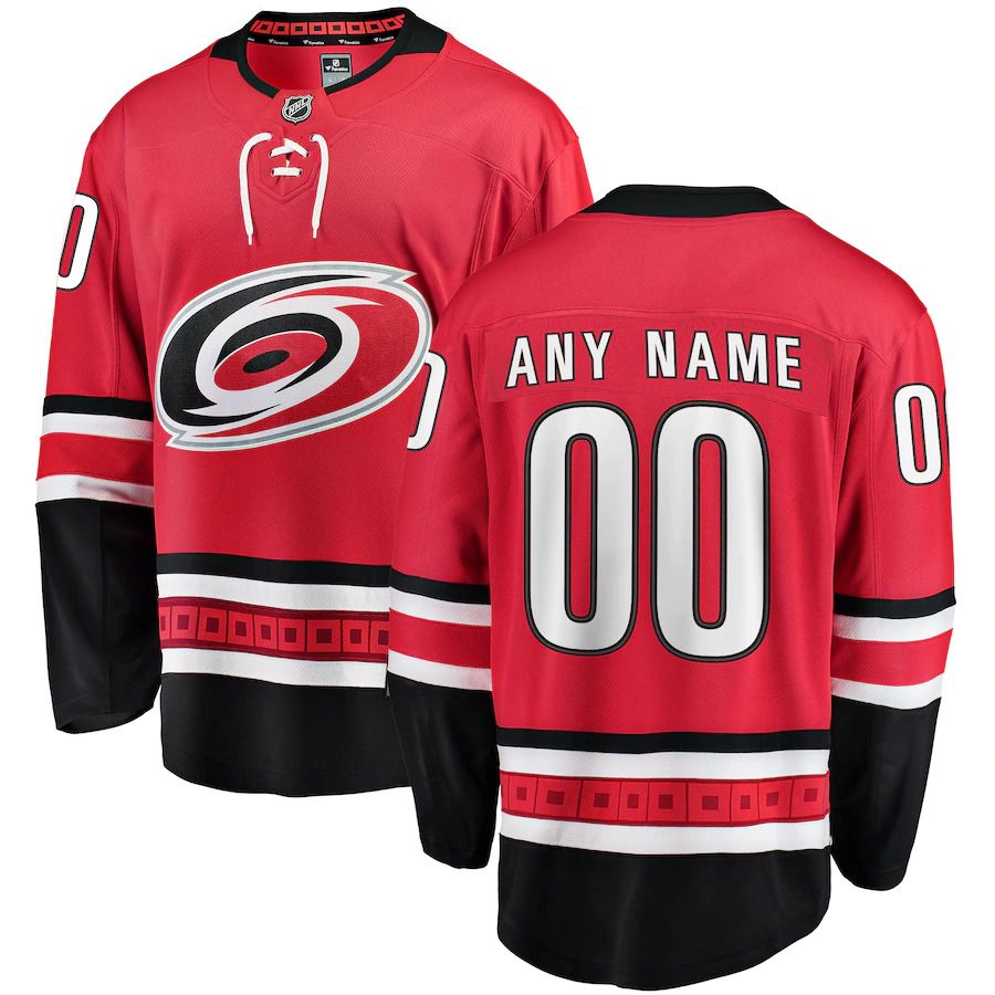 Men Carolina Hurricanes Fanatics Branded Red Home Breakaway Custom NHL Jersey->carolina hurricanes->NHL Jersey